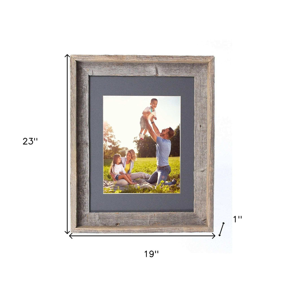 16X20 Rustic Cinder Picture Frame With Plexiglass Holder - Homeroots - Flyclothing LLC
