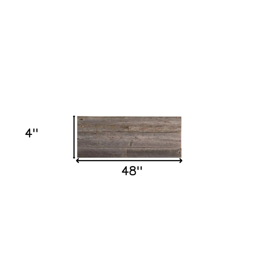 Set of Six 4" X 48" Gray and Brown Wood Planks Wall Decor - Homeroots - Flyclothing LLC