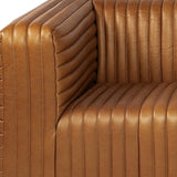 39" Gold Leather Sofa With Silver Metallic Legs - Homeroots - Flyclothing LLC