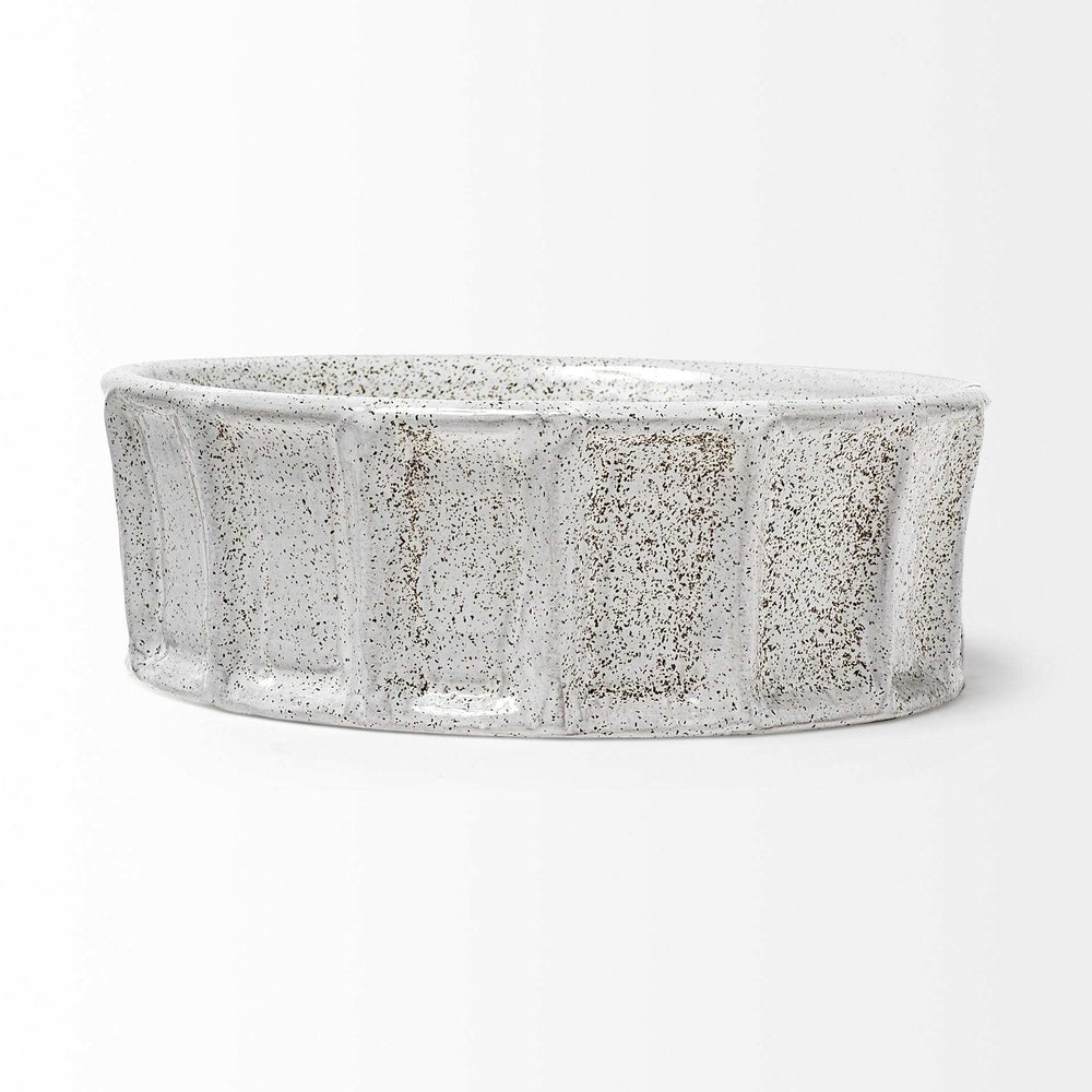 Small White Ceramic Bowl - Homeroots - Flyclothing LLC
