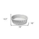 Large White Ceramic Bowl - Homeroots - Flyclothing LLC
