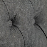 Tufted Gray And Brown Upholstered Linen Wing Back Dining Side Chair - Homeroots - Flyclothing LLC