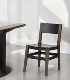 Black And Brown Metal and Wood Open Back Dining Side Chair - Homeroots - Flyclothing LLC
