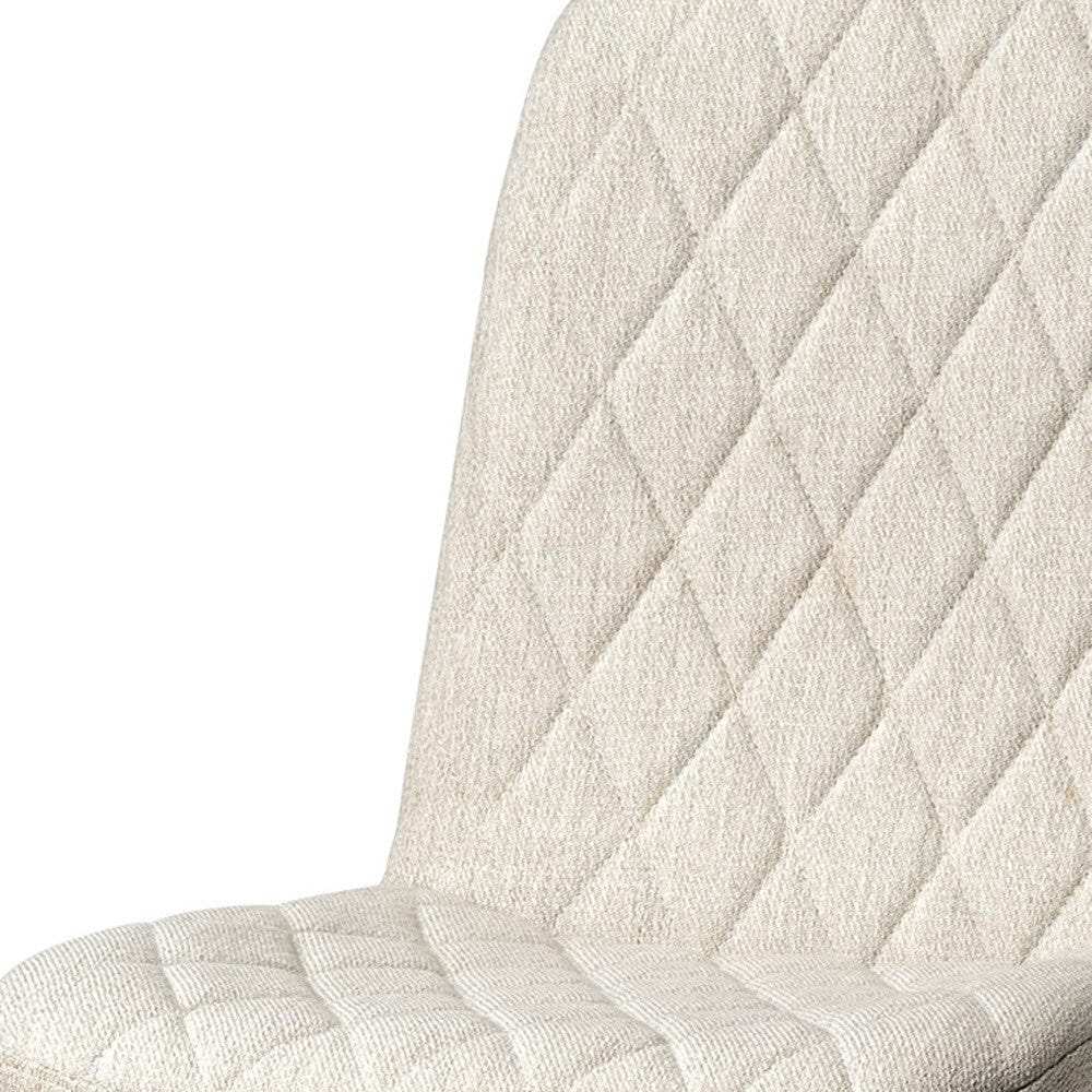 Cream And Brown Upholstered Fabric Dining Side Chair - Homeroots - Flyclothing LLC