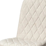 Cream And Brown Upholstered Fabric Dining Side Chair - Homeroots - Flyclothing LLC
