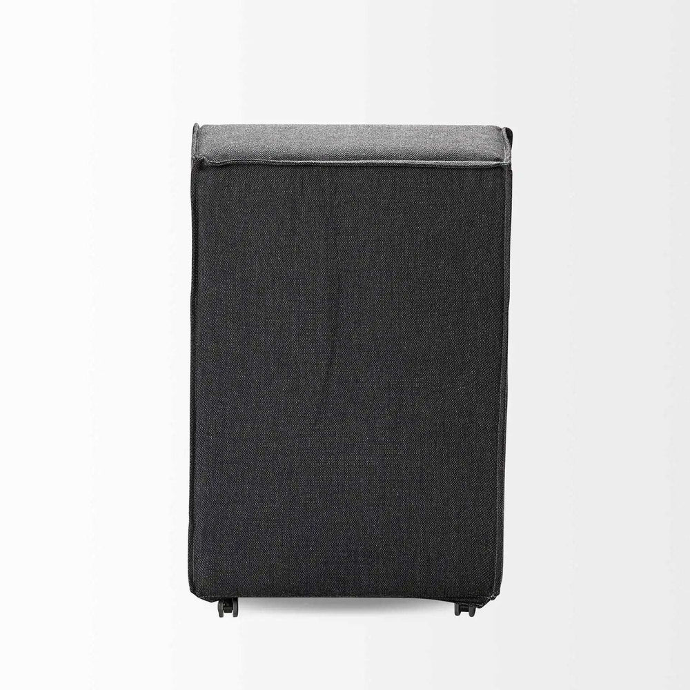 Set of Two Gray Upholstered Fabric Dining Side Chairs With Wheels - Homeroots - Flyclothing LLC