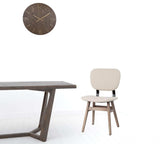 Set Of Two Cream And Brown Upholstered Fabric Open Back Side Chairs - Homeroots - Flyclothing LLC