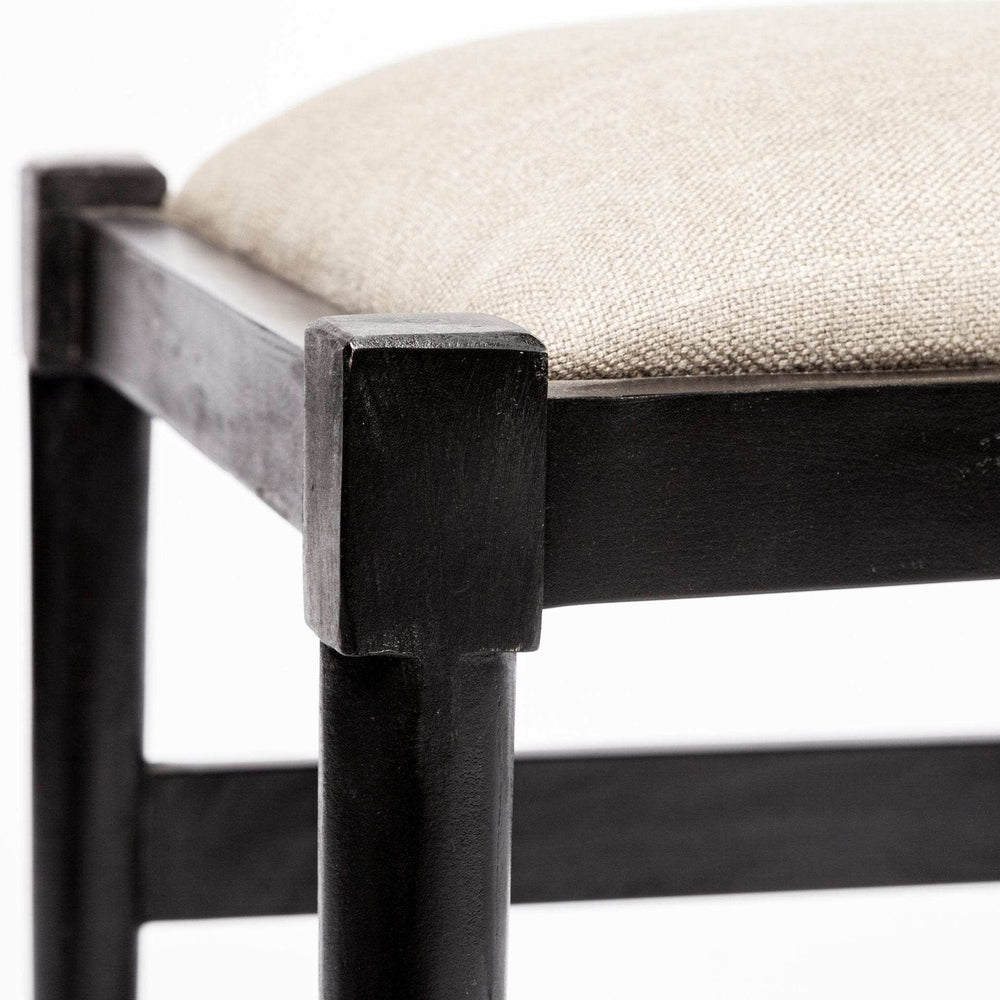 Beige And Black Upholstered Linen Wishbone Back Dining Side Chair - Homeroots - Flyclothing LLC