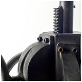 30" Gray And Black Rounded Solid Wood And Metal Three Leg Base Dining Table - Homeroots - Flyclothing LLC