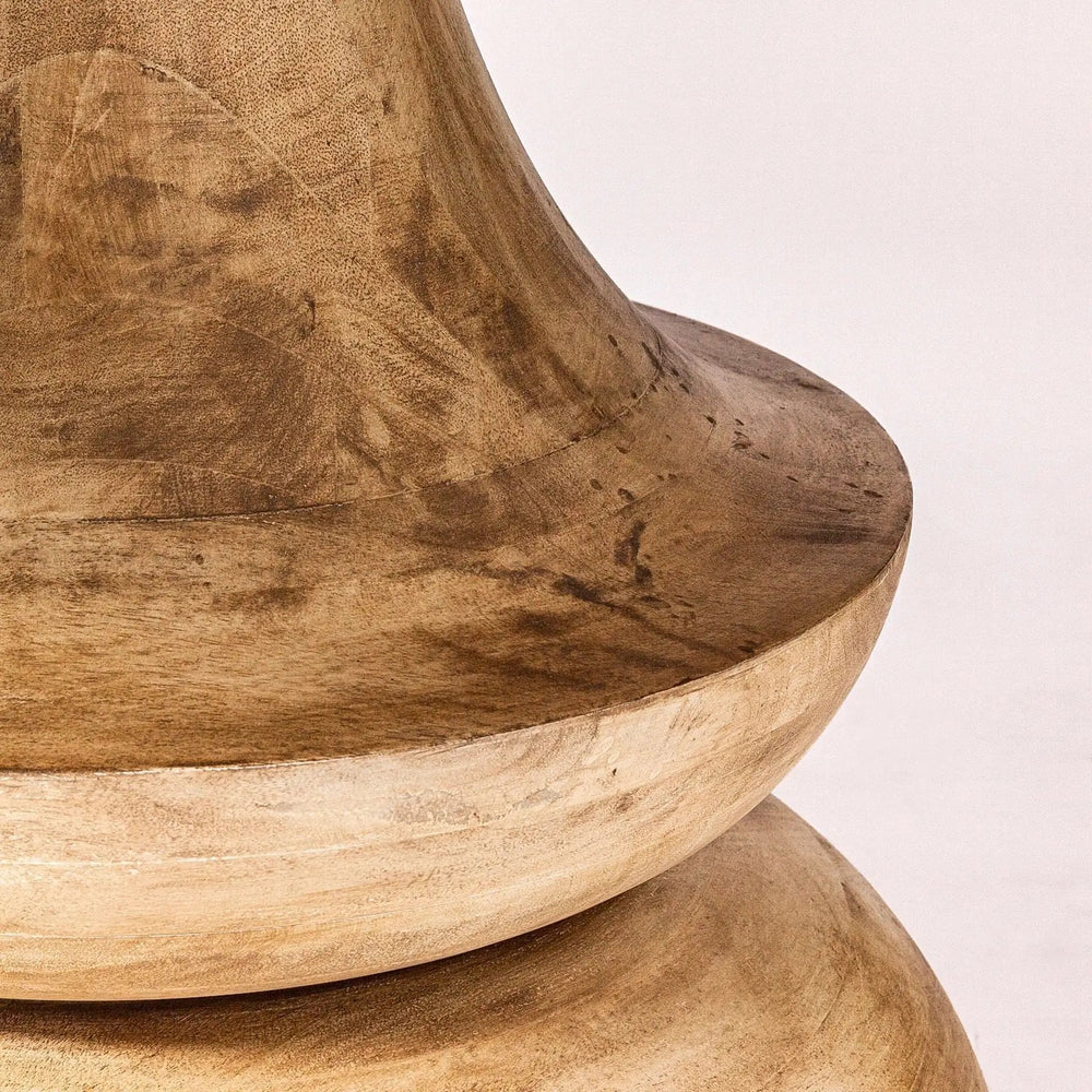 60" Natural Rounded Solid Wood Pedestal Base Dining Table - Homeroots - Flyclothing LLC