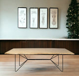 80" Brown And Black Solid Wood And Metal Dining Table - Homeroots - Flyclothing LLC