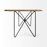 80" Brown And Black Solid Wood And Metal Dining Table - Homeroots - Flyclothing LLC