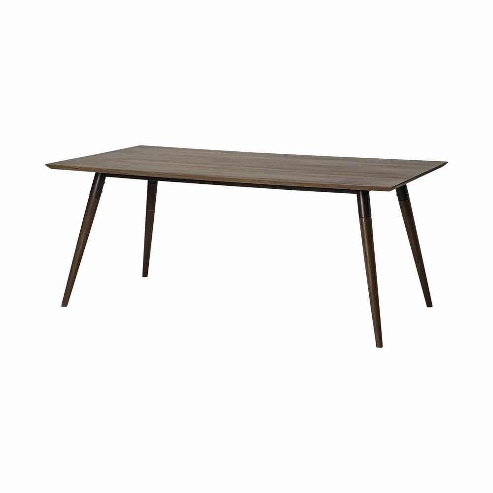 72" Dark Brown Solid Wood Dining Table - Homeroots - Flyclothing LLC