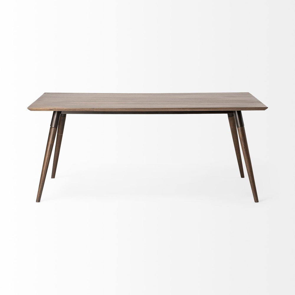 72" Dark Brown Solid Wood Dining Table - Homeroots - Flyclothing LLC