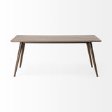 72" Dark Brown Solid Wood Dining Table - Homeroots - Flyclothing LLC