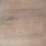 54" Brown And Gold Rounded Solid Wood And Metal Pedestal Base Dining Table - Homeroots - Flyclothing LLC