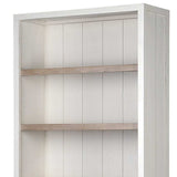 White And Medium Brown Wood Shelving Unit With 3 Shelves - Homeroots - Flyclothing LLC