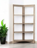 Light Brown Wood Shelving Unit With 4 Shelves - Homeroots - Flyclothing LLC