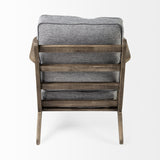 31" Gray And Brown Fabric Lounge Chair - Homeroots