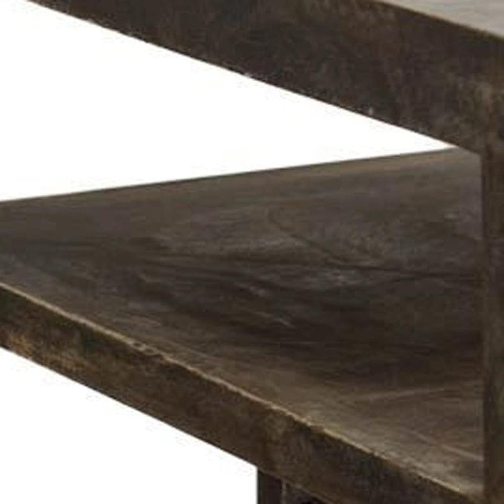 22" Brown Solid Wood Square End Table - Homeroots