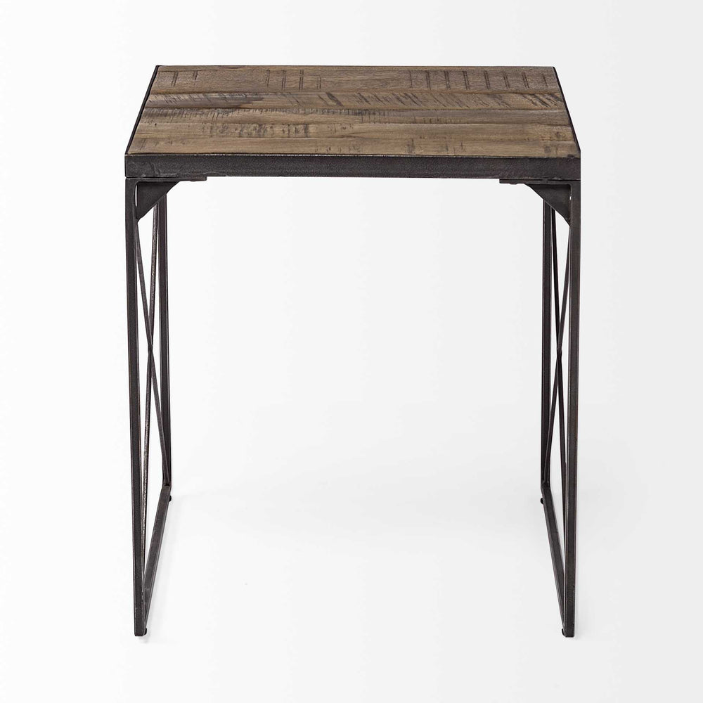 23" Brown Solid Wood Square End Table - Homeroots - Flyclothing LLC
