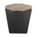 21" Black Solid Wood End Table - Homeroots - Flyclothing LLC