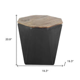21" Black Solid Wood End Table - Homeroots - Flyclothing LLC