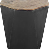 21" Black Solid Wood End Table - Homeroots - Flyclothing LLC