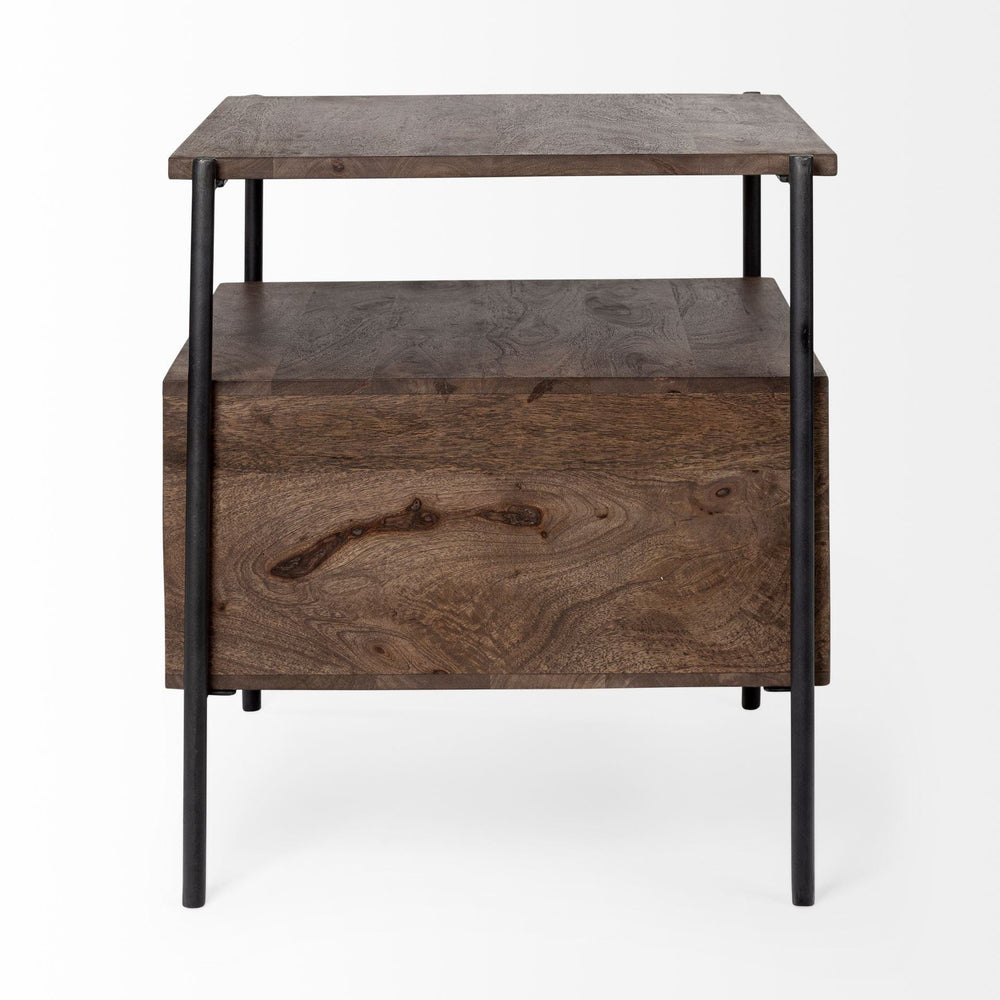 24" Brown Solid Wood Square End Table - Homeroots - Flyclothing LLC