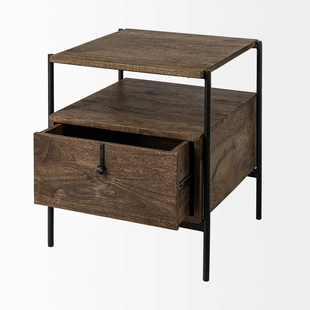 24" Brown Solid Wood Square End Table - Homeroots - Flyclothing LLC