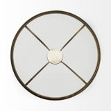 24" Black And White Glass Round End Table - Homeroots - Flyclothing LLC