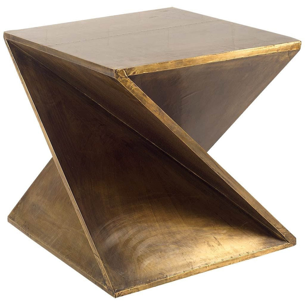 21" Brass End Table - Homeroots
