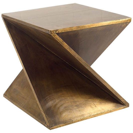 21" Brass End Table - Homeroots