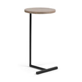 Brown Wood Round Top Accent Table With Black Iron Base - Homeroots - Flyclothing LLC