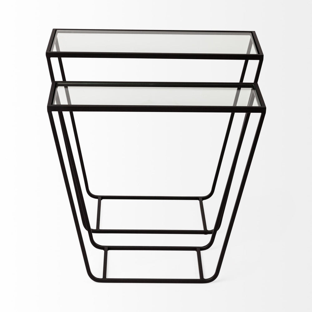 10" Clear Glass Frame Console Table - Homeroots - Flyclothing LLC