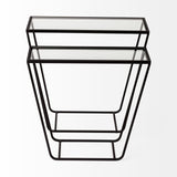 10" Clear Glass Frame Console Table - Homeroots - Flyclothing LLC