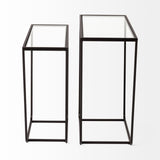 10" Clear Glass Frame Console Table - Homeroots - Flyclothing LLC