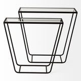 10" Clear Glass Frame Console Table - Homeroots - Flyclothing LLC