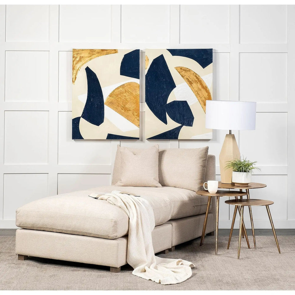 17" Gold Metal Round End Table - Homeroots - Flyclothing LLC