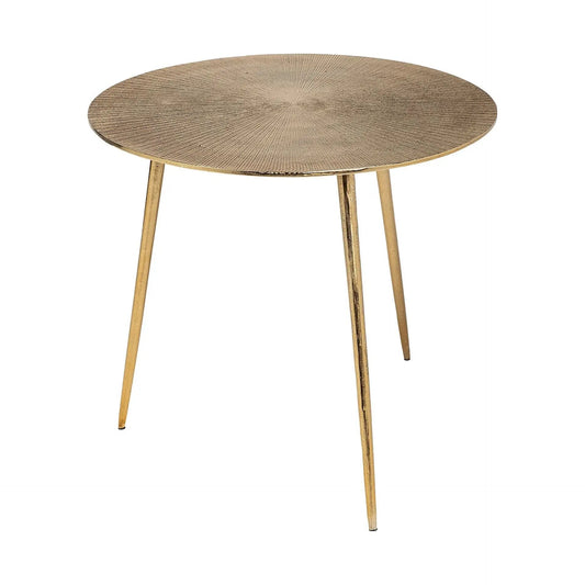 21" Gold Metal Round End Table - Homeroots