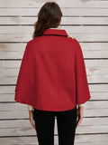 Collared Neck Cropped Cape - Trendsi - Flyclothing LLC