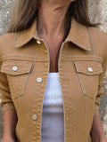 Button Front Closure Denim Jacket - Trendsi - Flyclothing LLC