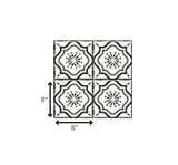 8" X 8" Black And White Mosaic Peel And Stick Removable Tiles - Homeroots - Flyclothing LLC