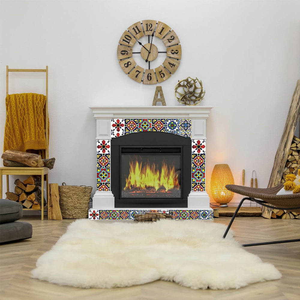 8" X 8" Festival Brights Mosaic Peel And Stick Removable Tiles - Homeroots - Flyclothing LLC