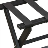 Earth Friendly Black Folding Luggage Rack With Black Straps - Homeroots - Flyclothing LLC