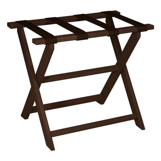 Earth Friendly Brown Folding Luggage Rack With Brown Straps - Homeroots - Flyclothing LLC