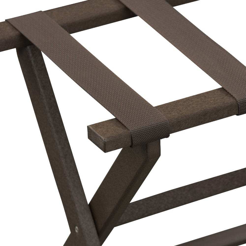 Earth Friendly Brown Folding Luggage Rack With Brown Straps - Homeroots - Flyclothing LLC