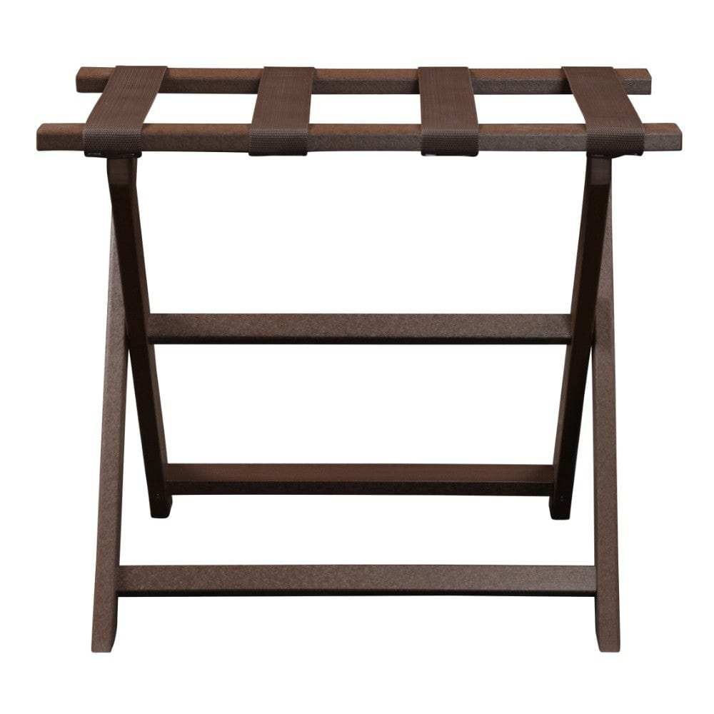 Earth Friendly Brown Folding Luggage Rack With Brown Straps - Homeroots - Flyclothing LLC