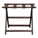Earth Friendly Brown Folding Luggage Rack With Brown Straps - Homeroots - Flyclothing LLC