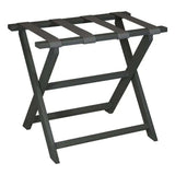 Earth Friendly Dark Gray Folding Luggage Rack With Gray Straps - Homeroots - Flyclothing LLC